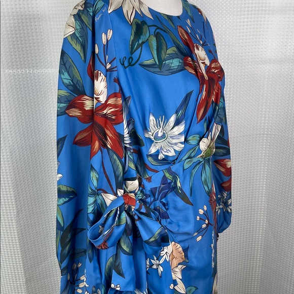 Farm Rio Surreal Flowers Wrap Mini Dress Floral Boho NWT Sz L - Picture 6 of 16